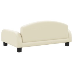 Kindersofa Creme 70x45x30 cm Kunstleder