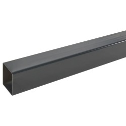 Zaunpfosten 40 Stk. Grau 220 cm Stahl