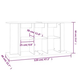 Aquariumständer Sonoma-Eiche 120x40x60 cm Holzwerkstoff