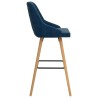 Barhocker 2 Stk. Blau Samt