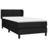 Boxspringbett mit Matratze Schwarz 100x200 cm Stoff