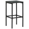 Barhocker mit Kissen 6 Stk. Schwarz Poly Rattan