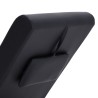 Massage-Chaiselongue mit Kissen Schwarz Kunstleder