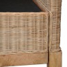 3-Sitzer-Sofa mit Polstern Natürliches Rattan