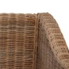 3-Sitzer-Sofa mit Polstern Natürliches Rattan