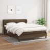 Boxspringbett mit Matratze Dunkelbraun 140x200 cm Stoff