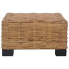 Couchtisch 47x47x28 cm Rattan Natur