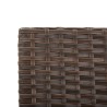 Gartenbank mit Auflagen 176 cm Braun Poly Rattan