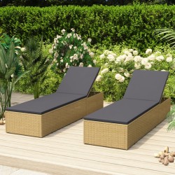 Sonnenliege Poly Rattan...