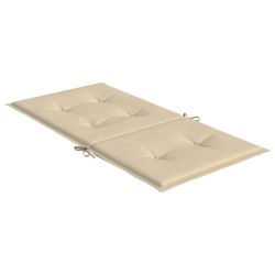 Gartenstuhlauflagen für Niedriglehner 4 Stk. Beige 100x50x3 cm