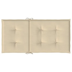 Gartenstuhlauflagen für Niedriglehner 4 Stk. Beige 100x50x3 cm