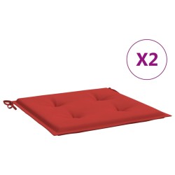 Gartenstuhl-Kissen 2 Stk. Rot 50x50x3 cm Oxford-Gewebe