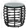 3-tlg. Bistro-Set Poly Rattan Schwarz