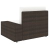 3-tlg. Garten-Lounge-Set Poly Rattan Braun