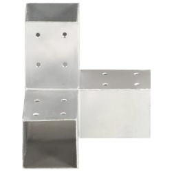 Pfostenverbinder 4 Stk. Y-Form Verzinktes Metall 71 x 71 mm