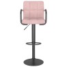 Barhocker 2 Stk. Rosa Samt