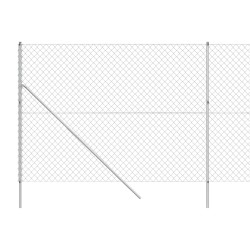 Maschendrahtzaun Silbern 1,4x10 m