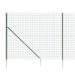 Maschendrahtzaun mit Bodenhülsen Grün 2,2x25 m