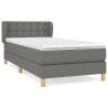 Boxspringbett mit Matratze Dunkelgrau 100x200 cm Stoff