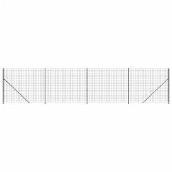 Maschendrahtzaun mit Bodenflansch Anthrazit 1,6x10 m