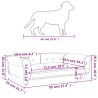 Hundebett Cappuccino-Braun 95x55x30 cm Kunstleder