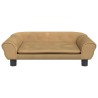 Hundebett Braun 70x48x22 cm Samt