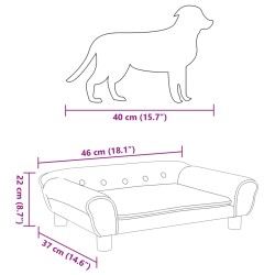 Hundebett Braun 70x48x22 cm Samt