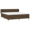 Boxspringbett mit Matratze Dunkelbraun 180x200 cm Stoff