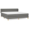 Boxspringbett mit Matratze Dunkelgrau 180x200 cm Stoff