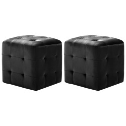 Pouf 2 Stk. Schwarz...