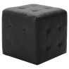 Pouf 2 Stk. Schwarz 30x30x30 cm Kunstleder