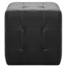 Pouf 2 Stk. Schwarz 30x30x30 cm Kunstleder