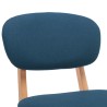 Barhocker 2 Stk. Blau Stoff