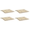 Gartenstuhl-Kissen 4 Stk. Beige 50x50x3 cm Oxford-Gewebe