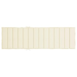 Sonnenliegen-Auflage Creme 200x60x3 cm Oxford-Gewebe