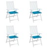 Gartenstuhl-Kissen 4 Stk. Blau 50x50x3 cm Oxford-Gewebe