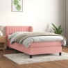 Boxspringbett mit Matratze Rosa 80x200 cm Samt