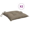 Stuhlkissen 2 Stk. Taupe 40x40x7 cm Oxford-Gewebe