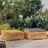 2-tlg. Garten-Lounge-Set Massivholz Teak