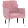 Sessel Rosa 62x79x79 cm Samt