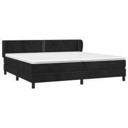 Boxspringbett mit Matratze Schwarz 200x200 cm Samt