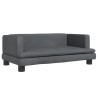 Hundebett Dunkelgrau 80x45x30 cm Samt