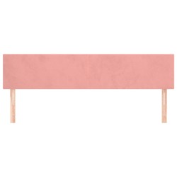 Kopfteile 2 Stk. Rosa 80x5x78/88 cm Samt