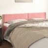 Kopfteile 2 Stk. Rosa 100x5x78/88 cm Samt