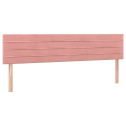 Kopfteile 2 Stk. Rosa 100x5x78/88 cm Samt