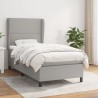 Boxspringbett mit Matratze Hellgrau 90x190 cm Stoff