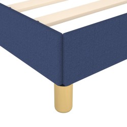 Bettgestell mit Kopfteil Blau 100x200 cm Stoff