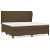 Boxspringbett mit Matratze Dunkelbraun 200x200 cm Stoff