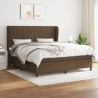 Boxspringbett mit Matratze Dunkelbraun 160x200 cm Stoff