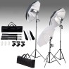 Fotostudio-Set mit Lampen und Hintergrundsystem